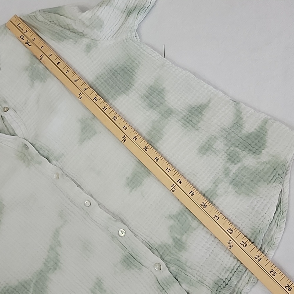 Beachlunchlounge James Tie Dyed Puckered Gauze Shirt szM BinD - Picture 7 of 11